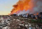 Новый инцидент с возгоранием на мусорном полигоне зафиксирован в Саратовской области